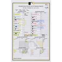 Carte de composition des équipes des Pirates de Pittsburgh contre les Phillies de Philadelphie le 28 juillet 2023