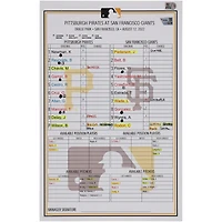 Carte de composition des équipes des Pirates de Pittsburgh contre les Giants de San Francisco le août 2022