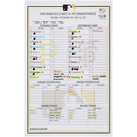 Carte de composition des équipes des Pirates de Pittsburgh contre les Giants de San Francisco le juillet 2023