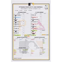 Pittsburgh Pirates Game-Used Lineup Card vs. St. Louis Cardinals on September 18, 2024