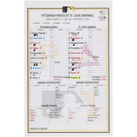 Pittsburgh Pirates Game-Used Lineup Card vs. St. Louis Cardinals on September 19, 2024