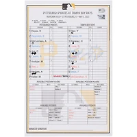 Carte de composition des équipes des Pirates de Pittsburgh contre les Rays de Tampa Bay le mai 2023
