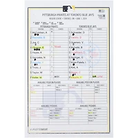 Pittsburgh Pirates Game-Used Lineup Card vs. Toronto Blue Jays on June 1, 2024