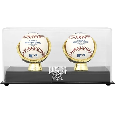 Vitrine de présentation du double logo de baseball des Pirates de Pittsburgh avec gant doré