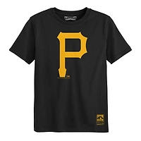 T-shirt Mitchell & Ness noir Pittsburgh Pirates à logo rétro pour enfants d'âge préscolaire