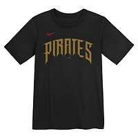 T-shirt Nike Paul Skenes noir Pittsburgh Pirates 2026 City Connect avec nom et numéro pour enfants d'âge préscolaire