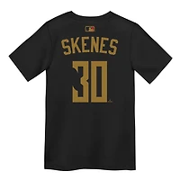 T-shirt Nike Paul Skenes noir Pittsburgh Pirates 2026 City Connect avec nom et numéro pour enfants d'âge préscolaire