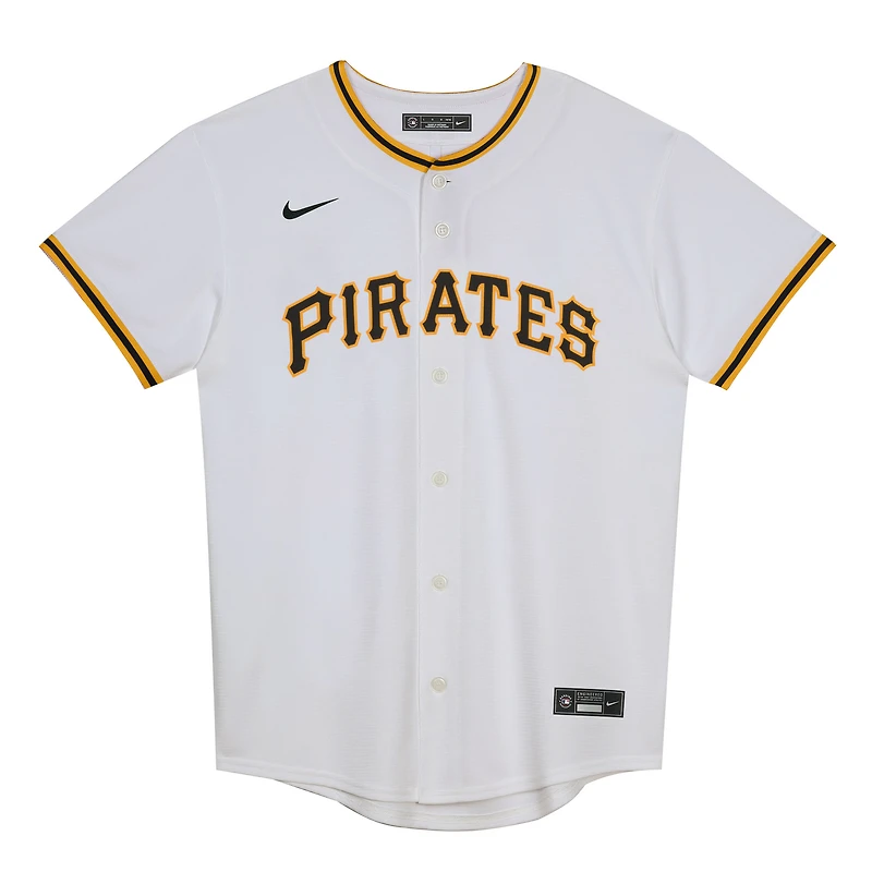 Maillot Nike Paul Skenes blanc des Pirates de Pittsburgh à domicile pour enfant d'âge préscolaire