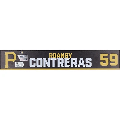 Roansy Contreras Pittsburgh Pirates Player-Issued #59 Black Nameplate de l'entraînement de printemps MLB 2024