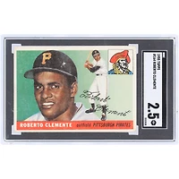 Carte recrue authentifiée 2.5 de Roberto Clemente des Pirates de Pittsburgh 1955 Topps n° 164 SGC
