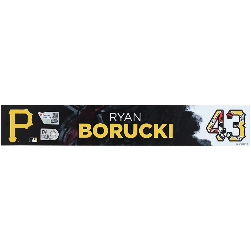 Plaque signalétique n° 43 émise par le joueur des Pirates de Pittsburgh de Ryan Borucki lors de l'entraînement de printemps de la MLB 2025