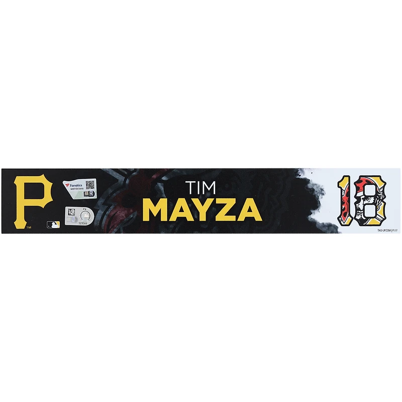 Tim Mayza, joueur des Pirates de Pittsburgh, plaque signalétique noire n° 18 de l'entraînement de printemps pendant la saison 2025 de la MLB