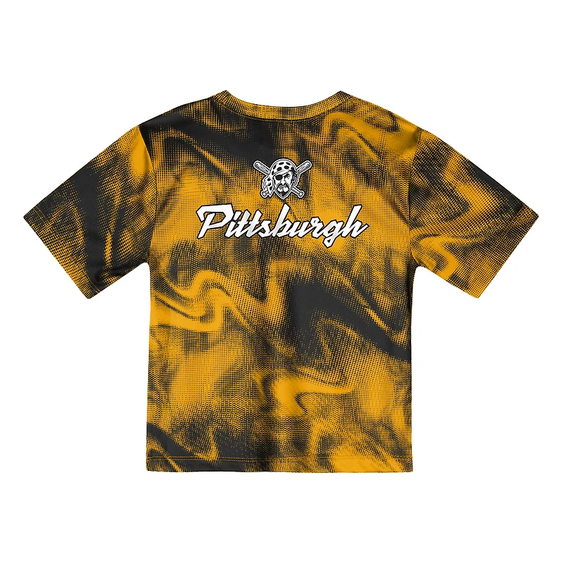 Toddler Gold/Black Pittsburgh Pirates Pinch Hitter Infielder T-Shirt & Shorts Set