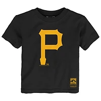 T-shirt Mitchell & Ness noir pour tout-petit avec logo rétro des Pirates de Pittsburgh