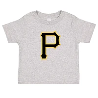 Ensemble de deux t-shirts pour tout-petits, doux comme un raisin, noir/gris chiné, collection Cooperstown des Pirates Pittsburgh