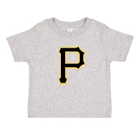 Ensemble de deux t-shirts pour tout-petits, doux comme un raisin, noir/gris chiné, collection Cooperstown des Pirates Pittsburgh