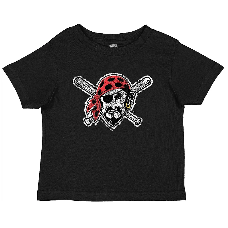 Ensemble de deux t-shirts pour tout-petits, doux comme un raisin, noir/gris chiné, collection Cooperstown des Pirates Pittsburgh