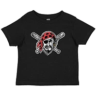 Ensemble de deux t-shirts pour tout-petits, doux comme un raisin, noir/gris chiné, collection Cooperstown des Pirates Pittsburgh