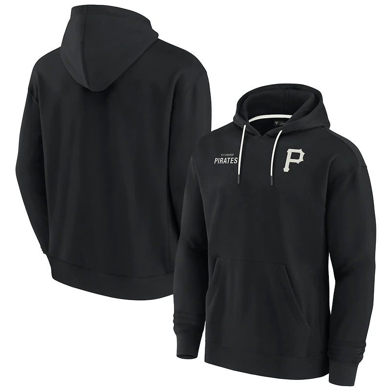 Sweat à capuche unisexe Fanatics noir Pittsburgh Pirates Elements en polaire ultra douce