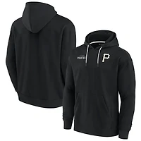 Sweat à capuche unisexe Fanatics noir Pittsburgh Pirates Elements en polaire ultra douce