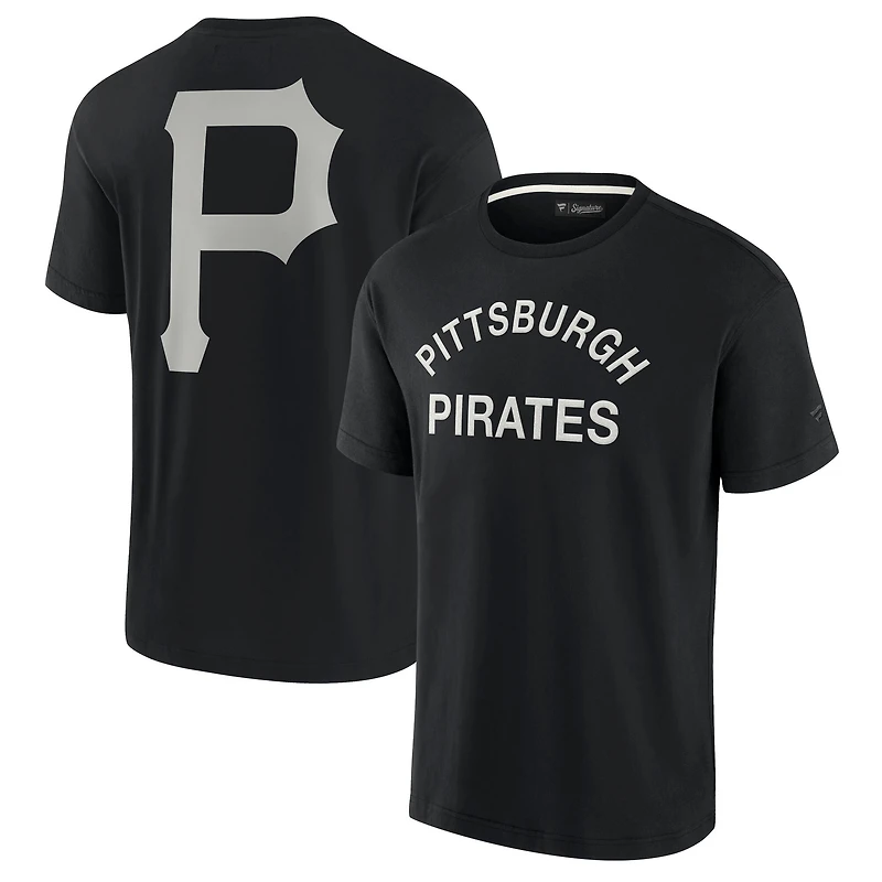 T-shirt unisexe Fanatics noir Pittsburgh Pirates Elements super doux à manches courtes