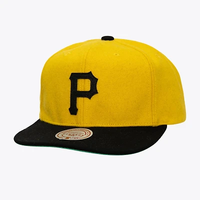 Unisex   Gold Pittsburgh Pirates Vintage Fit Melton Wool Adjustable Hat