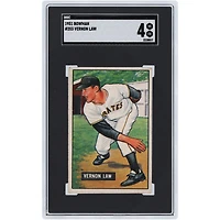 Carte de recrue authentifiée 4 de Vernon Law Pittsburgh Pirates 1951 Bowman #203 SGC