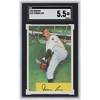 Carte 5.5 authentifiée SGC Bowman #187 des Pirates de Pittsburgh de Vernon Law 1954