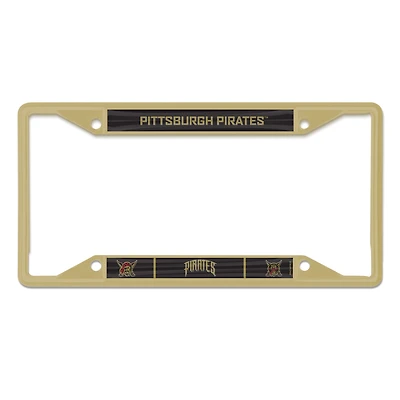 Cadre de plaque d'immatriculation en métal découpé au laser WinCraft Pittsburgh Pirates 2026 City Connect