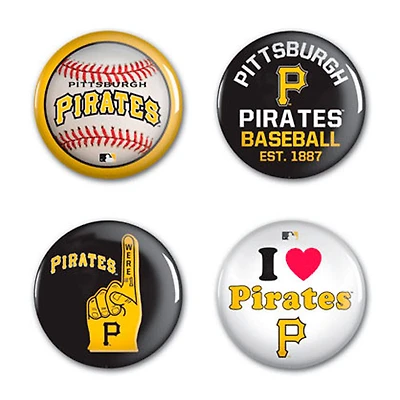 WinCraft Pittsburgh Pirates 4-Pack Button Set