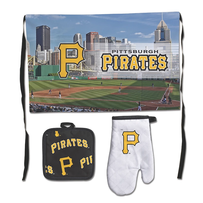WinCraft Pittsburgh Pirates Ensemble de barbecue de luxe