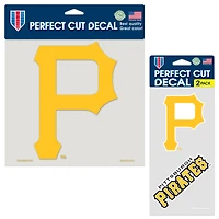 Lot de deux autocollants WinCraft Pittsburgh Pirates Perfect Cut