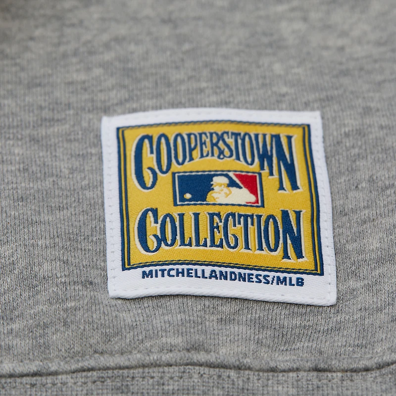 Sweat-shirt léger à logo pour femme Mitchell & Ness Heather Grey Pittsburgh Pirates