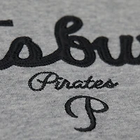 Sweat-shirt léger à logo pour femme Mitchell & Ness Heather Grey Pittsburgh Pirates