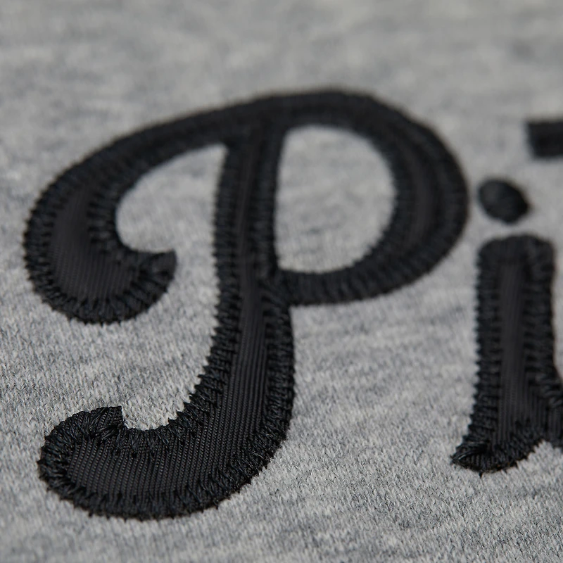 Sweat-shirt léger à logo pour femme Mitchell & Ness Heather Grey Pittsburgh Pirates