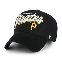 Casquette ajustable Ariana Clean Up noire des Pirates de Pittsburgh '47 pour femme