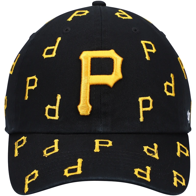 Casquette ajustable noire Pittsburgh Pirates « Confetti Clean Up » n° 47 pour femme