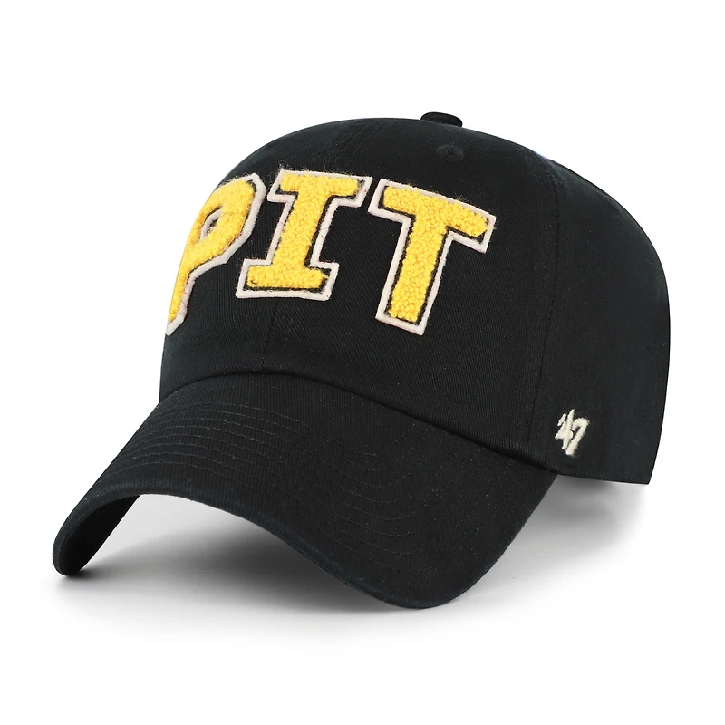 Women's '47 Black Pittsburgh Pirates Zoey Clean Up Adjustable Hat