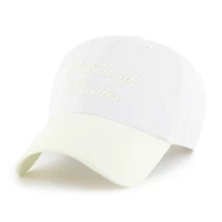 Women's '47 White/Yellow Pittsburgh Pirates Gelato Two-Tone Clean Up Adjustable Hat