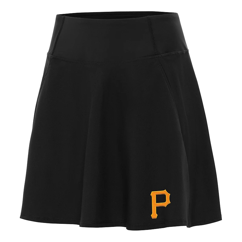 Jupe-short Antigua noire pour femme, motif Pittsburgh Pirates