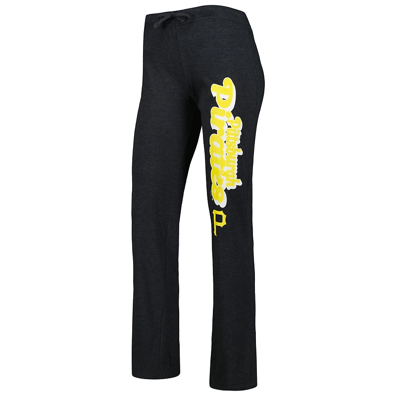Women's Concepts Sport Heather Black/Gold Pittsburgh Pirates Wordmark Meter Muscle Tank Top & Pants Sleep Set