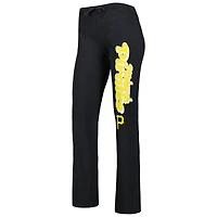 Women's Concepts Sport Heather Black/Gold Pittsburgh Pirates Wordmark Meter Muscle Tank Top & Pants Sleep Set