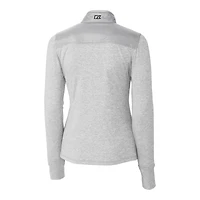 Coupe-vent matelassé hybride entièrement zippé DryTec Stealth pour femme, gris, des Pirates de Pittsburgh, Cutter & Buck