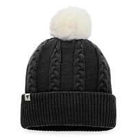 Women's Fanatics Black Pittsburgh Pirates Cable Cuffed Knit Hat with Pom