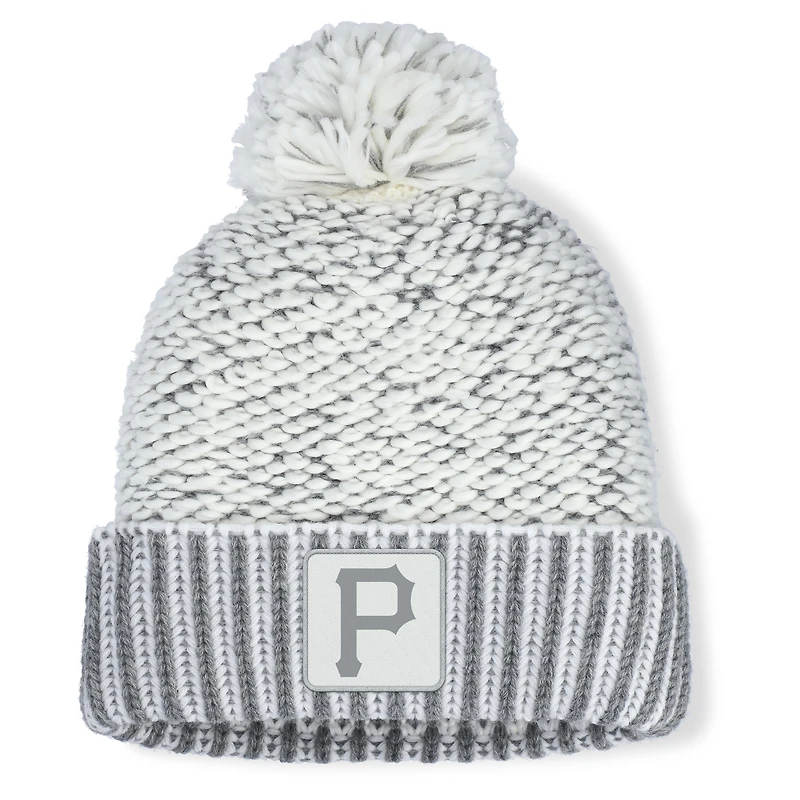 Women's Fanatics  Heather Gray Pittsburgh Pirates Hangtime Cuffed Knit with Pom