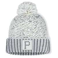 Women's Fanatics  Heather Gray Pittsburgh Pirates Hangtime Cuffed Knit with Pom