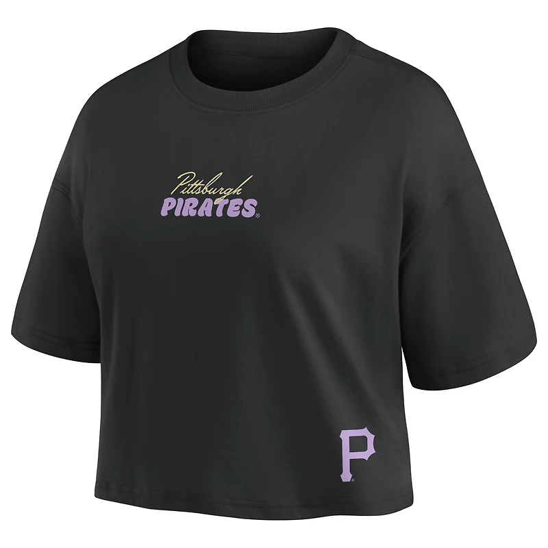 Haut court noir Fanatics Konnor Griffin Pittsburgh Pirates pour femme, avec nom et numéro