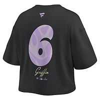 Women's Fanatics Konnor Griffin Black Pittsburgh Pirates Name & Number Cropped Top