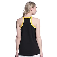 Women's G-III 4Her by Carl Banks Black Pittsburgh Pirates Curveball Racerback Tank Top