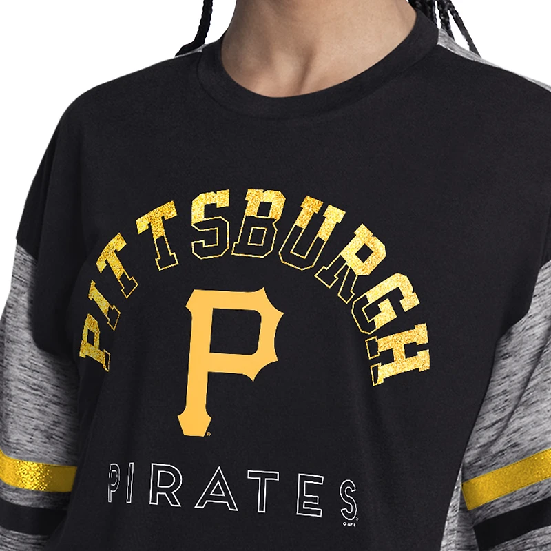 Haut oversize noir hors saison G-III 4Her pour femme par Carl Banks des Pirates de Pittsburgh